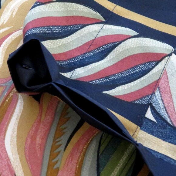 Pair 2 Curtain Panels Drapes 42" x 87" each Multicolor Polyester Tiebacks Modern - Picture 11 of 11